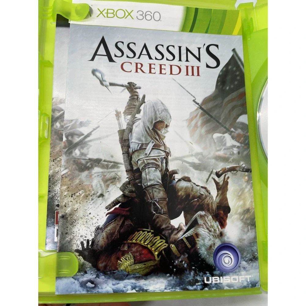 Assassin's Creed 3 Microsoft Xbox 360, 2012, Complete in Box, Tested Working